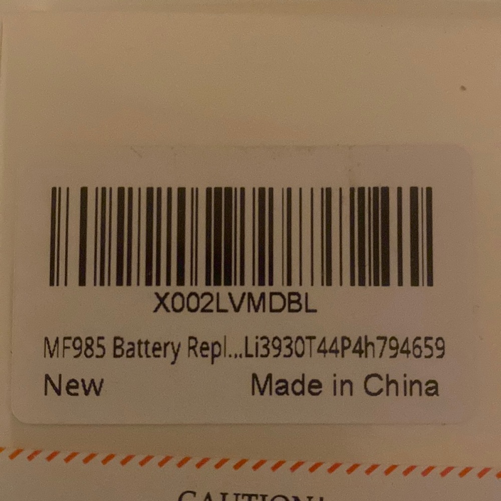 Mobile Hotspot -ZTE Velocity replacement battery - Picture 3 of 3
